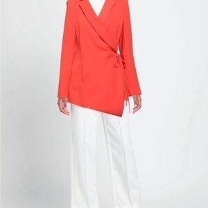 Patrizia Pepe Coral Wrap-Style Blazer NET